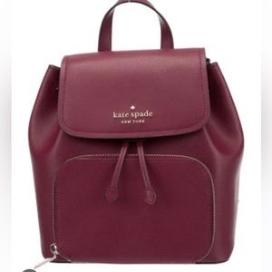 Kate Spade Darcy leather backpack in blackberry preserves color